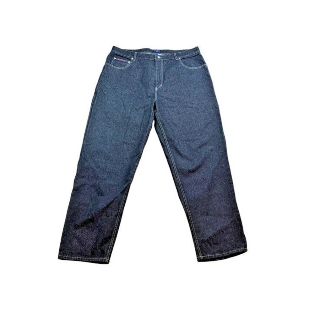 Tommy Hilfiger Mens Black Denim Jeans 42x32 Freedom Jeans Y2K Vintage Made USA